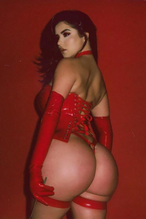 demi 5 - Demi Rose flaunts her curvy body in a skimpy red outfit - the popular Instagram model's fine booty sets internet on fire on Valentine's Day.
