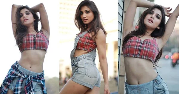 donal bisht sexy body hot indian actress 1 - Donal Bisht sets things on fire in overall shorts and crop top - see photos.