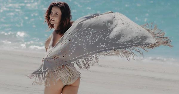 elli avrram booty in bikini sexy body indian actress on beach 1 - Elli AvrRam shows off her sexy body on the beach and sets internet on fire.