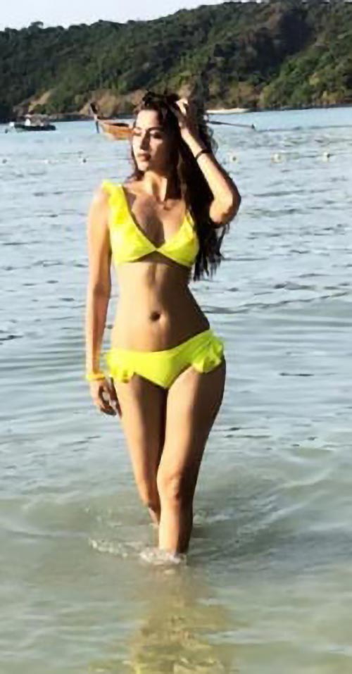 eshanya maheshwari sexy yellow bikini hot body south indian actress 3 - 15 hot bikini photos of Esshanya Maheshwari - see this beautiful Indian actress showing her sexy avatar.