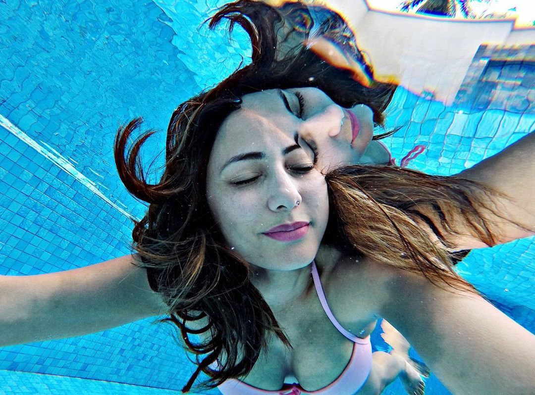 hina 668 - Hina Khan's underwater bikini photos set internet on fire - see this sexy and stylish TV diva flaunt her fine body.