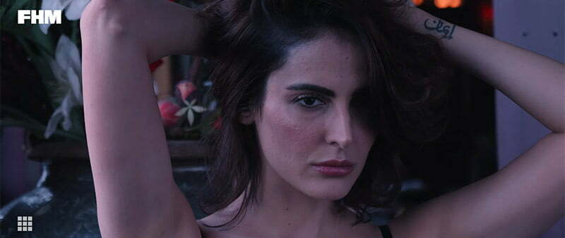 mandana 2 - Mandana Karimi's sexy photoshoot for FHM magazine - see this Bollywood actress sizzle in lingerie.