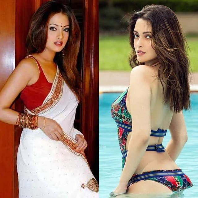 riya sen bikini saree indian actress - 10 Indian actresses in saree vs bikini - part 1.