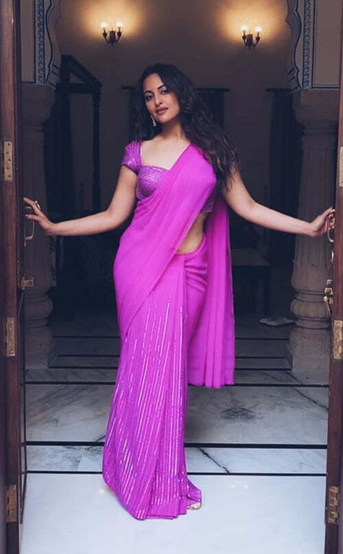 sonakshi 33 - Sonakshi Sinha looks stunning in saree for Dabangg 3 - see latest photos.