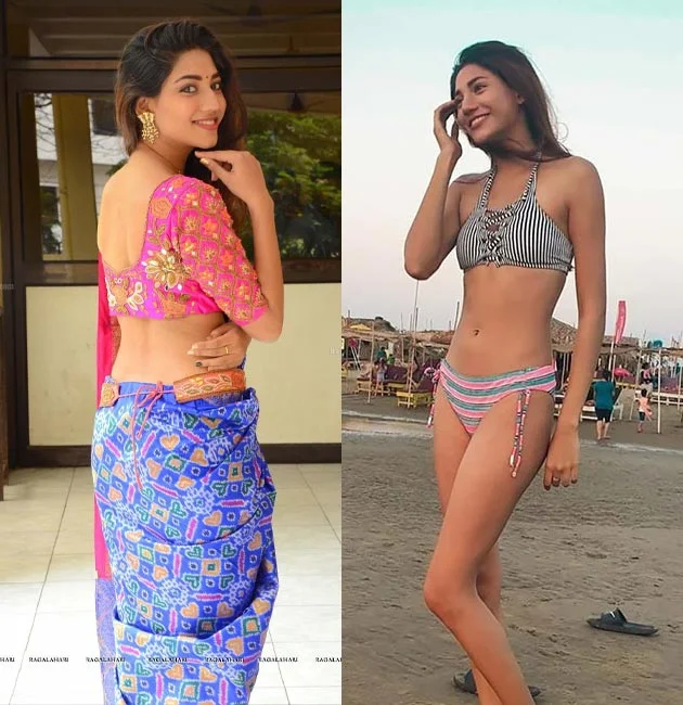 sonakshi singh rawat bikini saree indian actress - 10 Indian actresses in saree vs bikini - part 1.